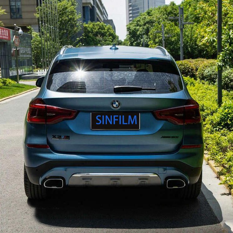 Full Car Covering Film Royal Blue Vinyl Car Wrapping Film Color Changing Car Body Film