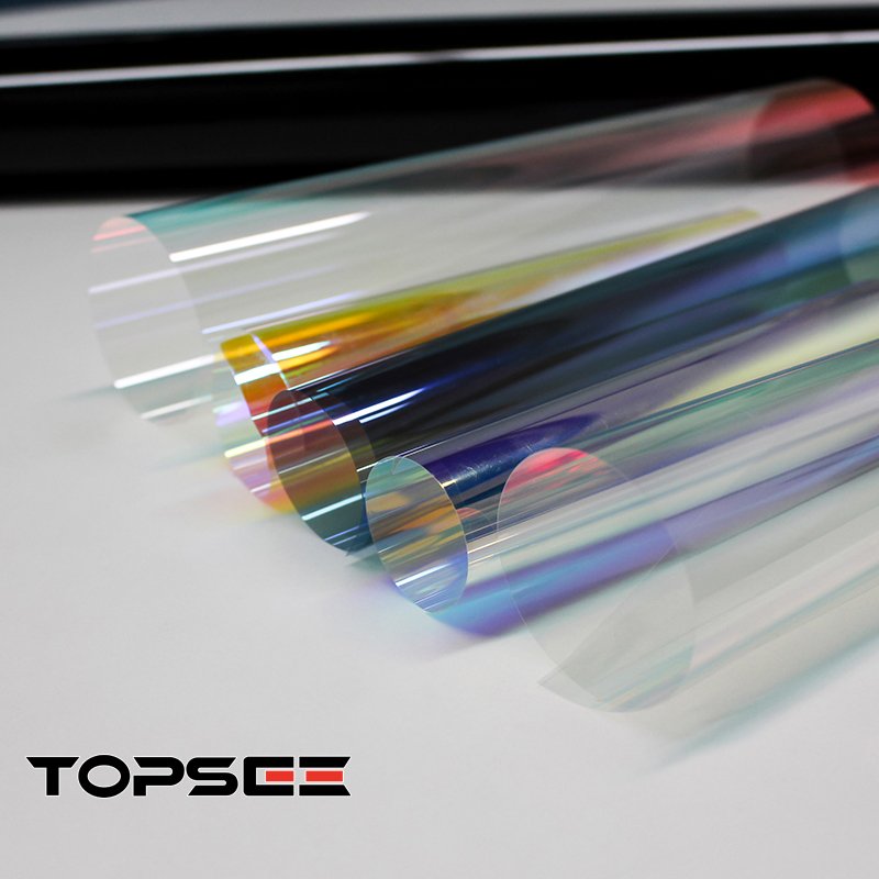 Topsee CR-6099 Blue Solar Car Tint Blue Purple Chameleon Nano Ceramic Window Tint Film VLT 62%