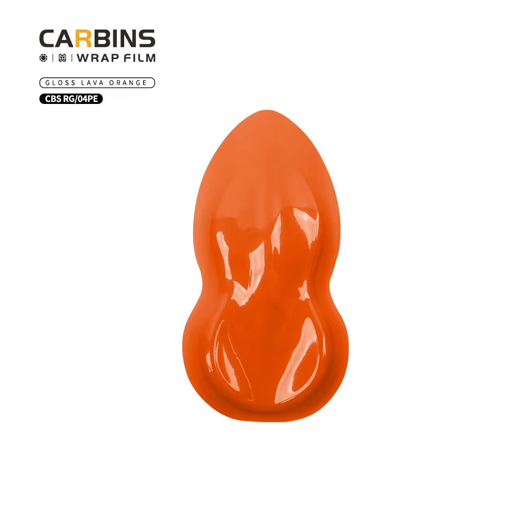 Made In China Carbins Car Films 1.52*1.8M Gloss Lava Orange Auto Body Changing Color Car Stickers Wrap