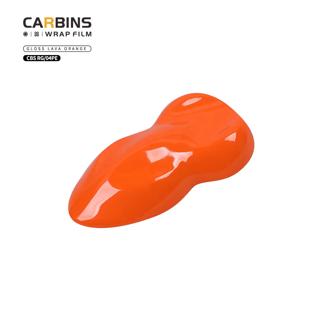 Made In China Carbins Car Films 1.52*1.8M Gloss Lava Orange Auto Body Changing Color Car Stickers Wrap
