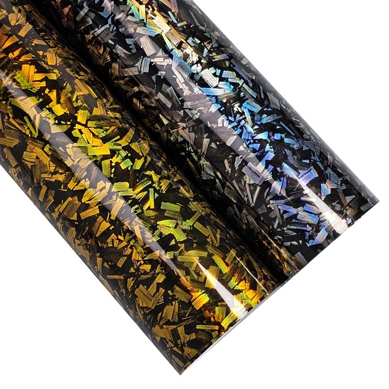 hot sales grosy new car wrapping film wrap car film PET Forged Carbon Fiber air bubble free