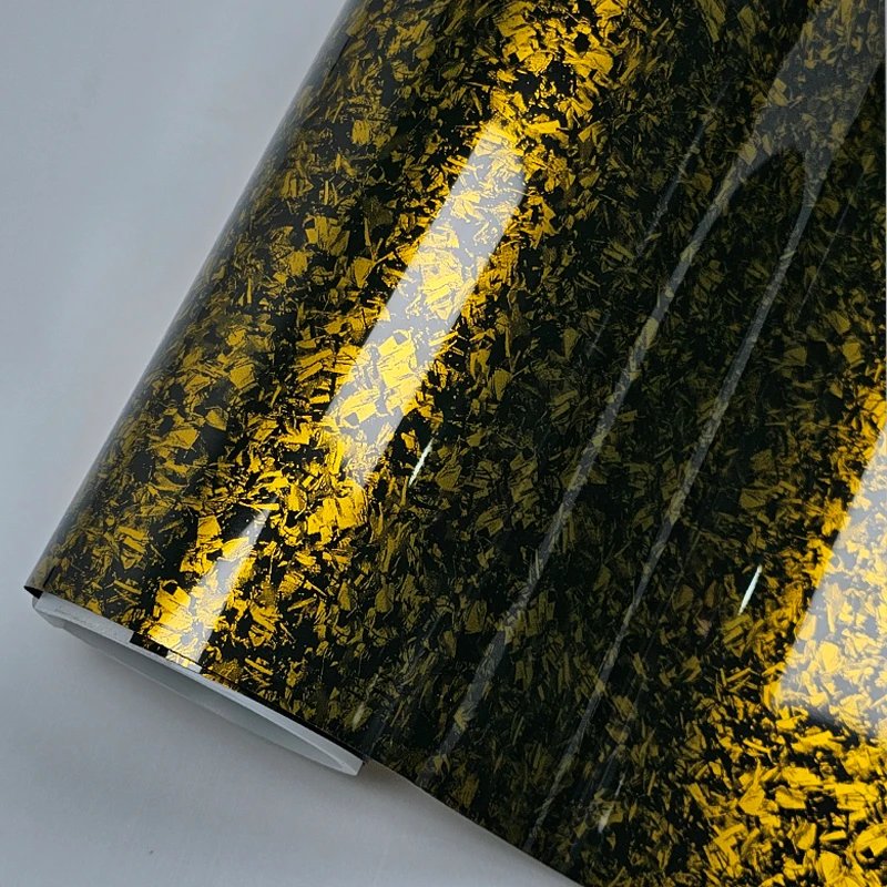 hot sales grosy new car wrapping film wrap car film PET Forged Carbon Fiber air bubble free