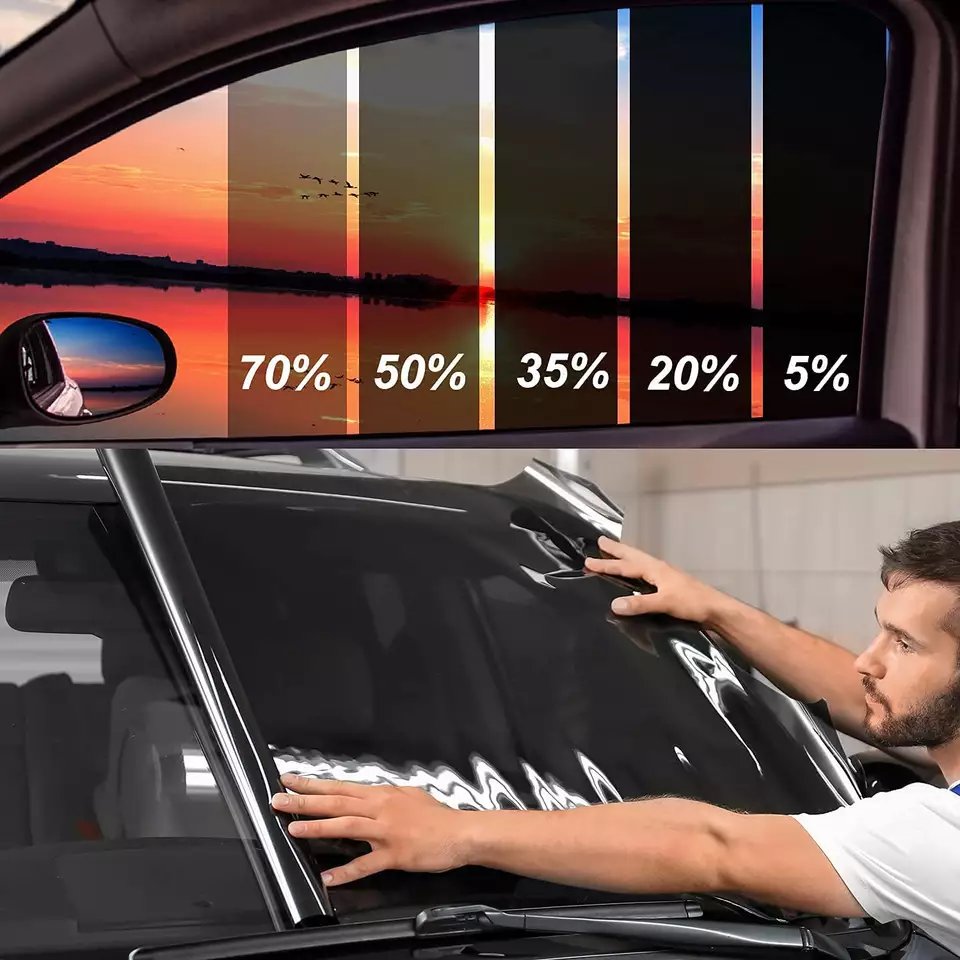 Self Adhesive PET Black 5%VLT 0.5X3M Window Tint Car Glass Sticker Heat Insulation Car Windshield Window Film