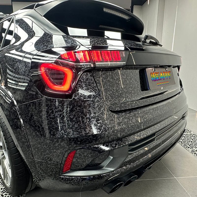 Car Colorful Color Paint Protective Film Carbon Fiber Wrap Color Ppf Pet Vinyl Wrap Black Pattern