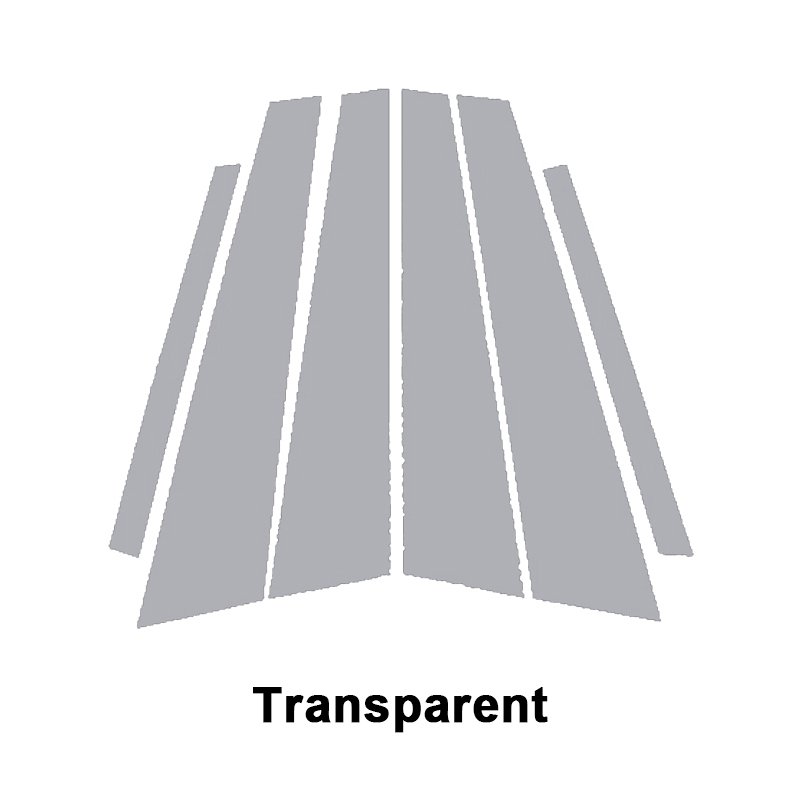 For Mercedes-Benz C-Class (W203) 2001-2007 TPU transparent bright black car exterior window BC center pillar protective film