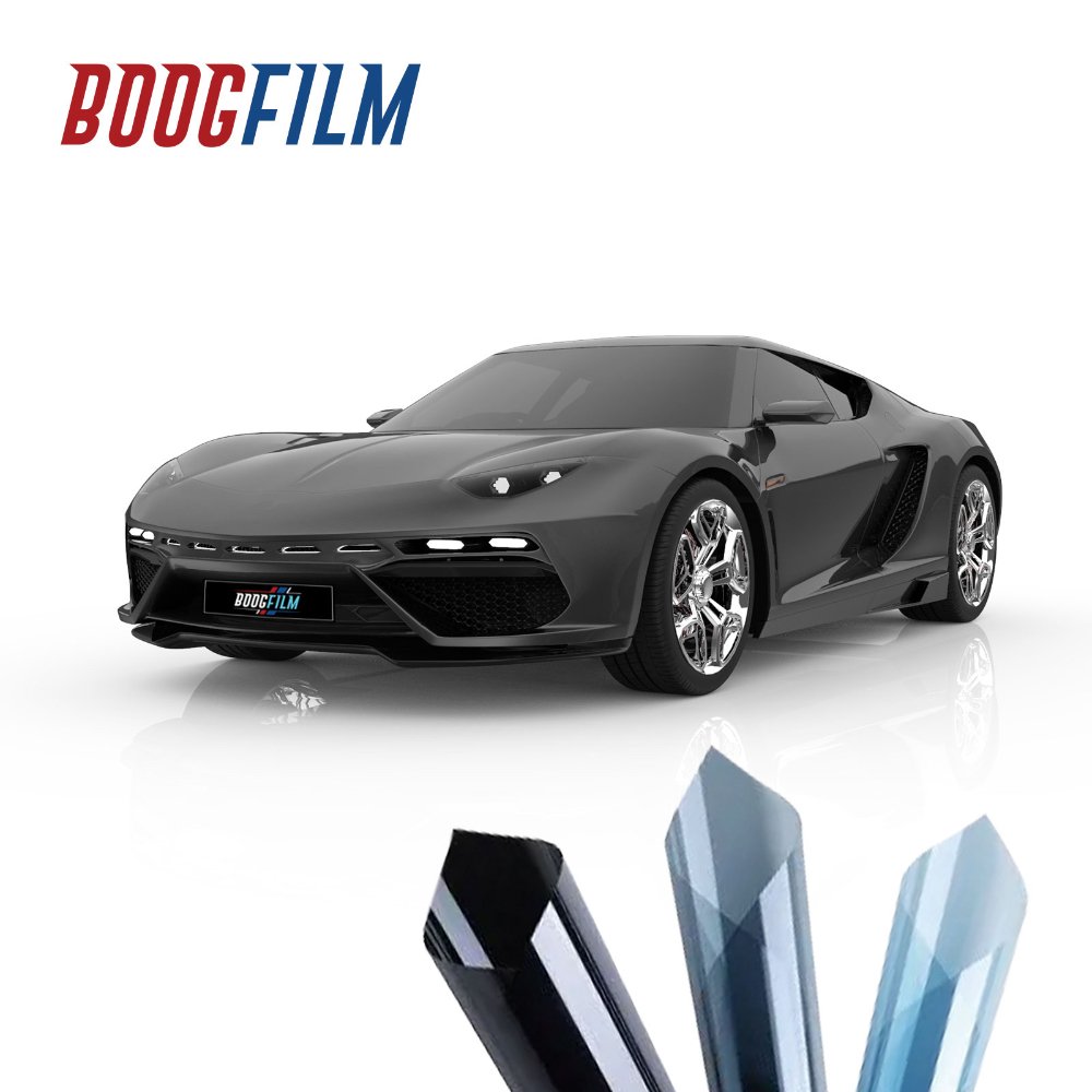 Boogfilm Heat UV 99% Cars Adhesive Film Charcoal 2ply Nano Ceramic 50% VLT Car Tint 30*1.52 Meters Car Window Tint