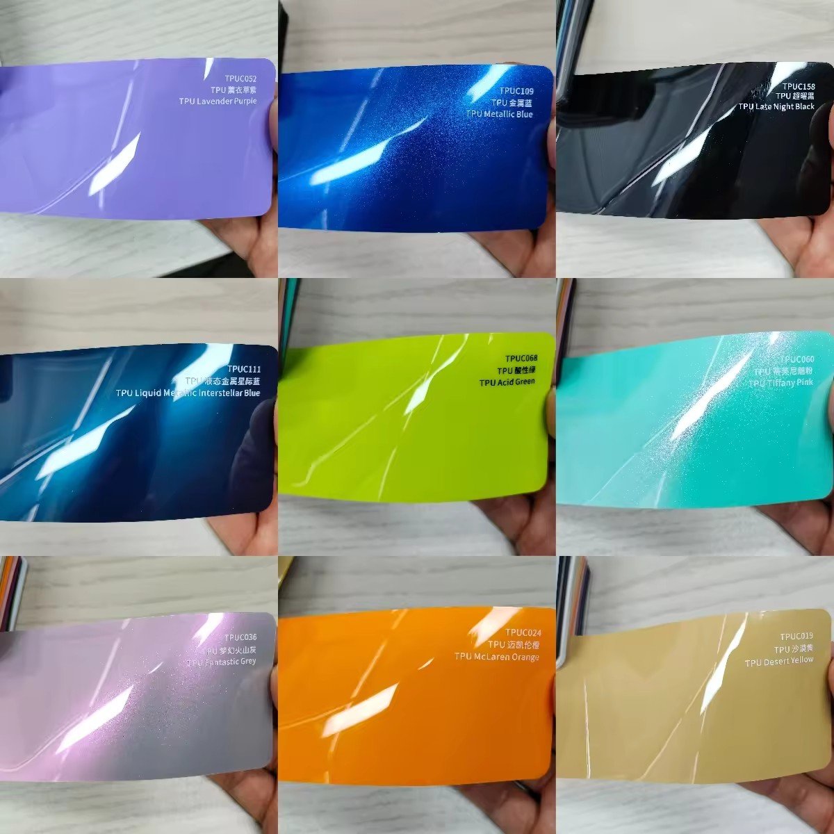 TPU Metallic Blue Color PPF Custom Color Change Film High Anti-scratch Anti-fouling Car Films