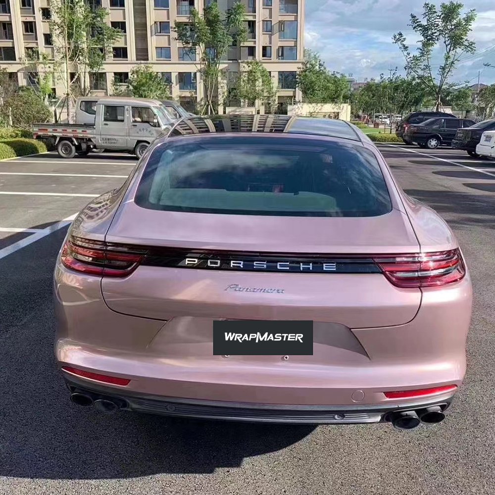 TSAUTOP RoHS Certification Automotive Vinyl Wrap Super Glossy Metallic Rose Pink Vinyl Car Wrapping Paper
