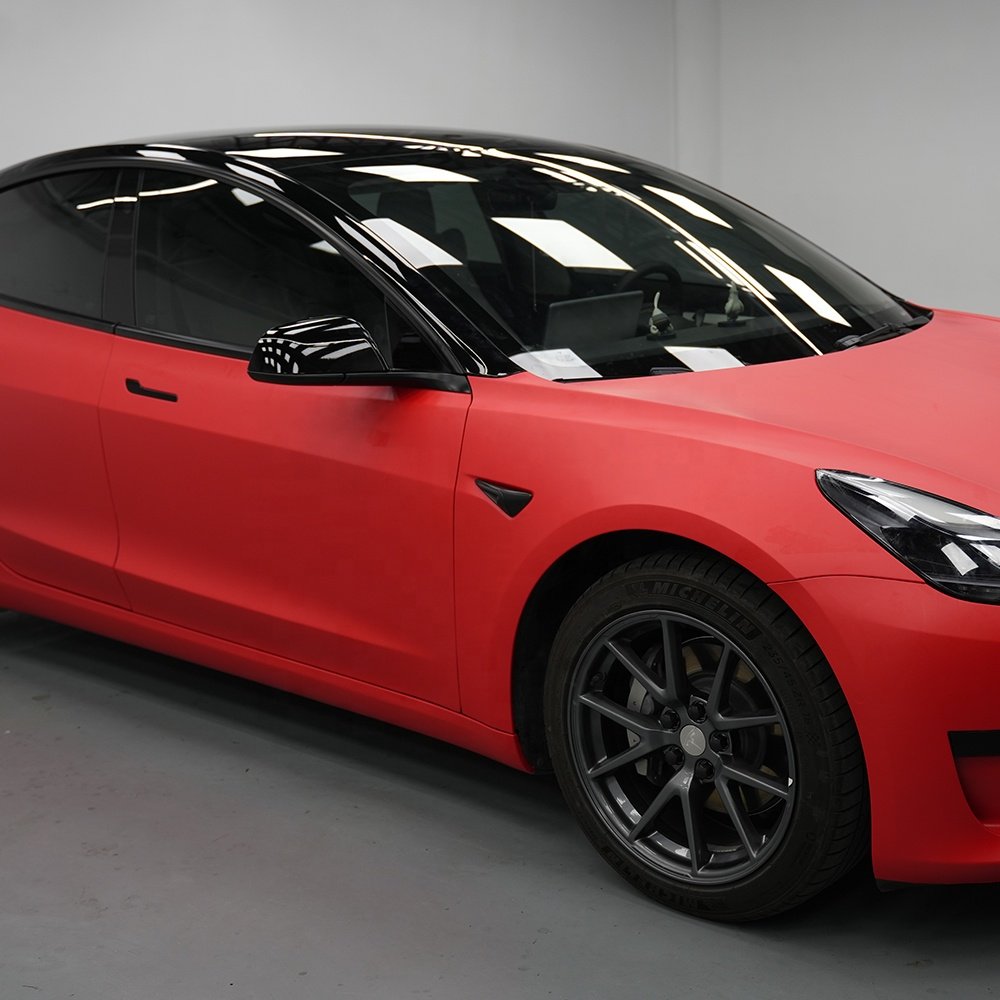 Pvc vinyl sticker red car protection film