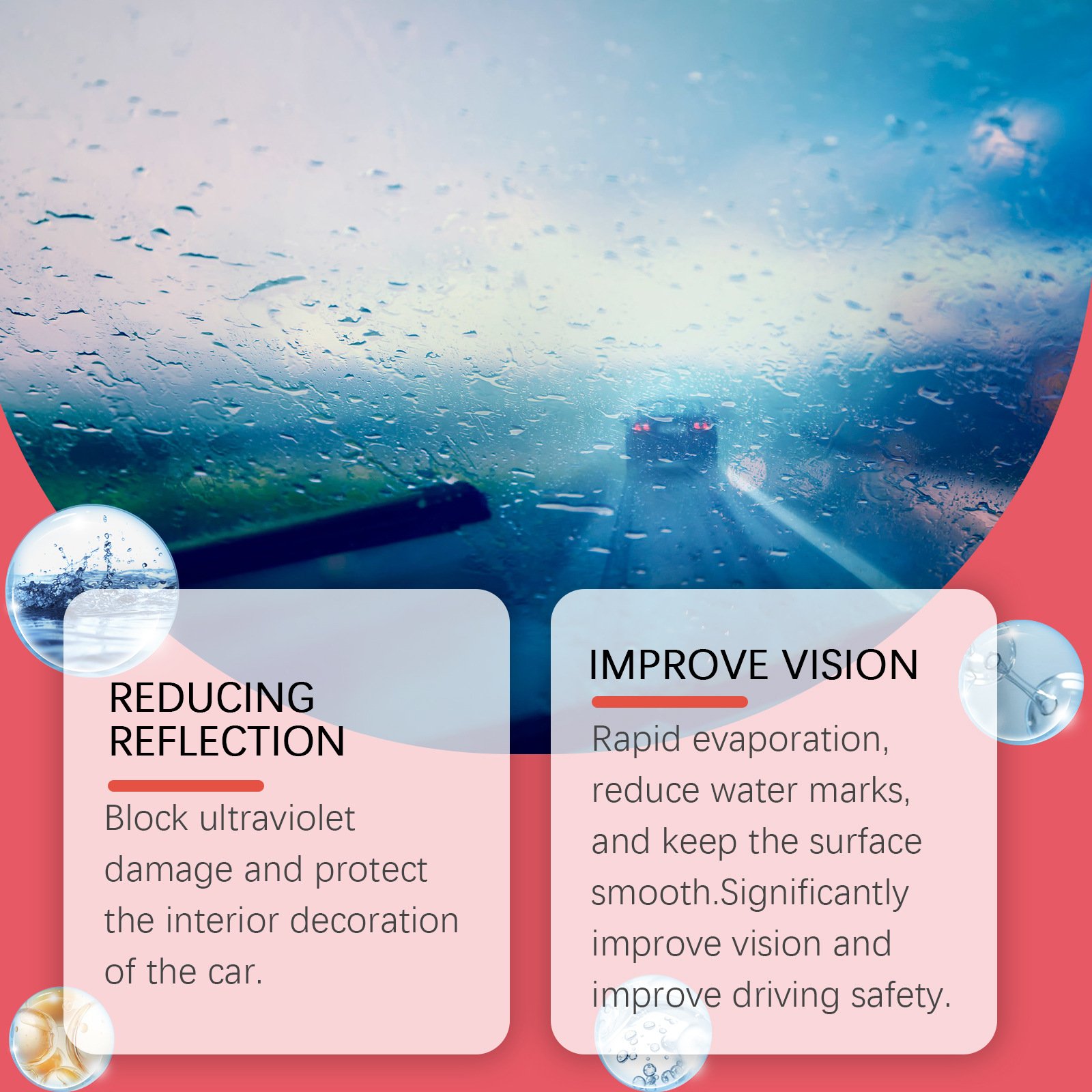 C1030 Car windshield cleaner Glass oil film cleaner Refurbishment decontamination cleaning brush