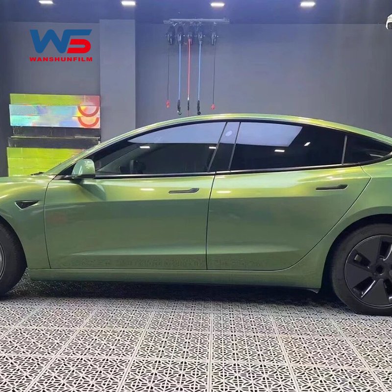 Factory Price TPU Iridescent Emerald Green Car Wrapping Film Vinyl Wrap Color Changing Self Healing Paint Protection