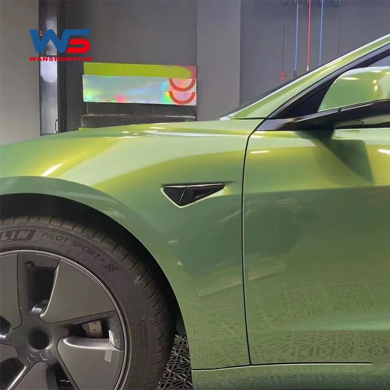 Factory Price TPU Iridescent Emerald Green Car Wrapping Film Vinyl Wrap Color Changing Self Healing Paint Protection