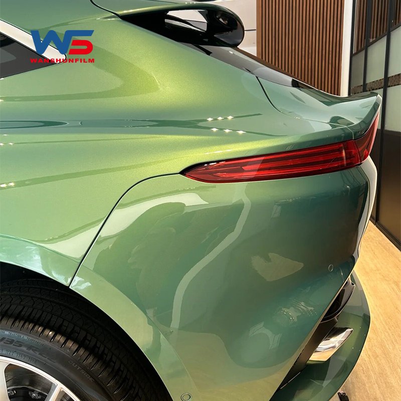 Factory Price TPU Iridescent Emerald Green Car Wrapping Film Vinyl Wrap Color Changing Self Healing Paint Protection