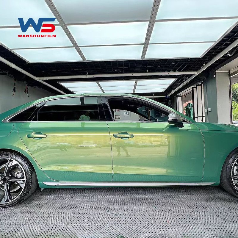 Factory Price TPU Iridescent Emerald Green Car Wrapping Film Vinyl Wrap Color Changing Self Healing Paint Protection