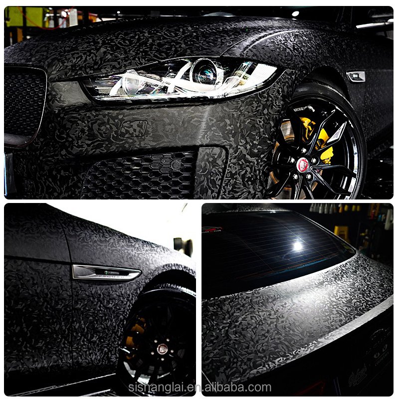 Wholesale Factory Vinyl Wraps Car Body Sticker Carbon Fiber 3D Pattern Camouflage Camo Ghost Black Car Wrap Vinyl Film
