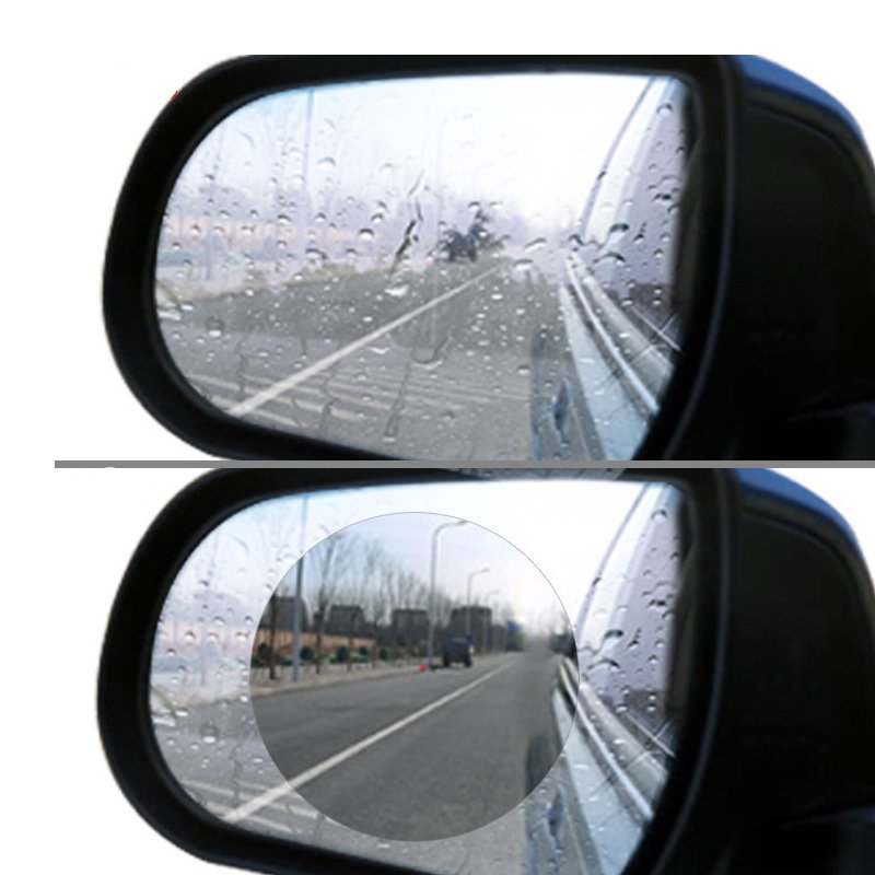 2PCS Cars Rearview Mirror Window Protective Film Car Accessories Interior Anti-Fog Membrane Rainproof Auto Stick