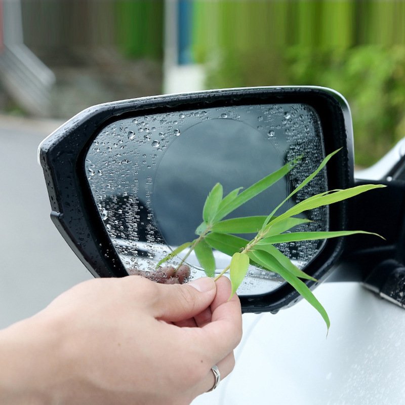 2PCS Cars Rearview Mirror Window Protective Film Car Accessories Interior Anti-Fog Membrane Rainproof Auto Stick