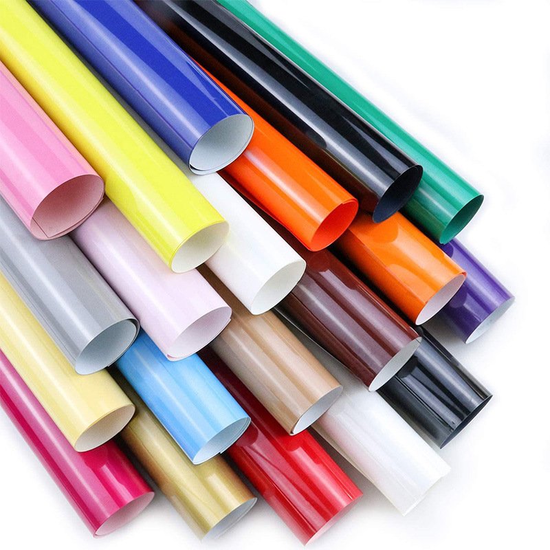 Retail HIGHCOOL EM-106 6.5mil PVC Car Wrap Film Self-Healing Pearl Metal Titanium Gray High Gloss Tint Color Changing Car Film