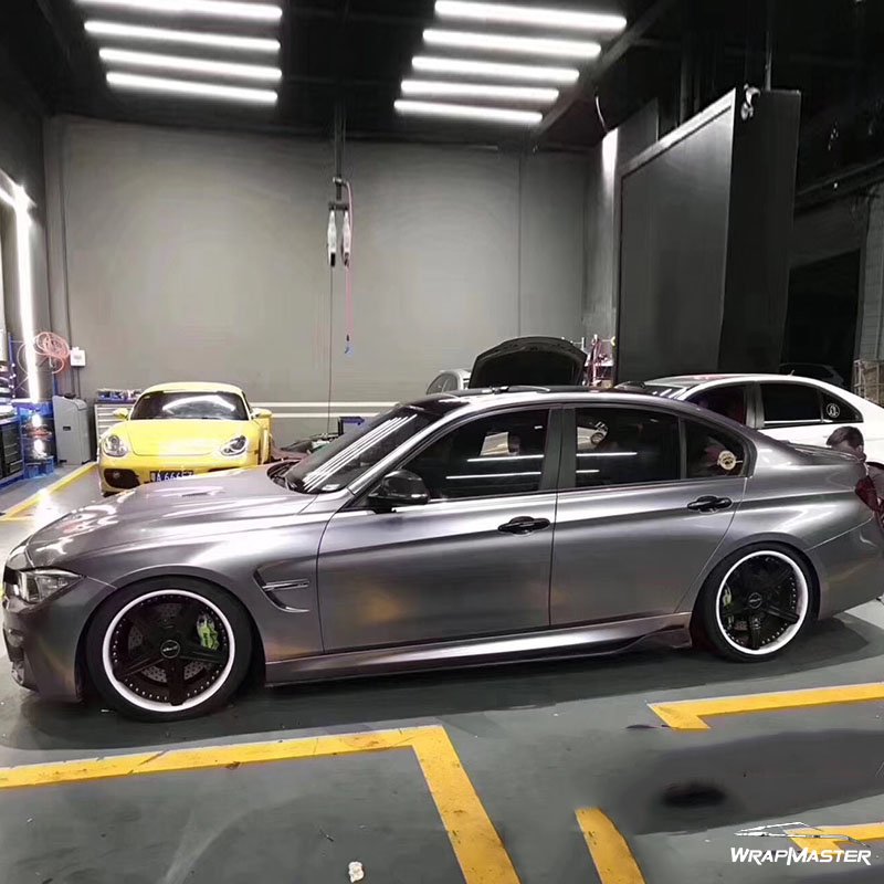 Wrapmaster 1.52*17m Auto Accessories Super Gloss Metallic Titanium Iron Car Film Vinyl Wrap