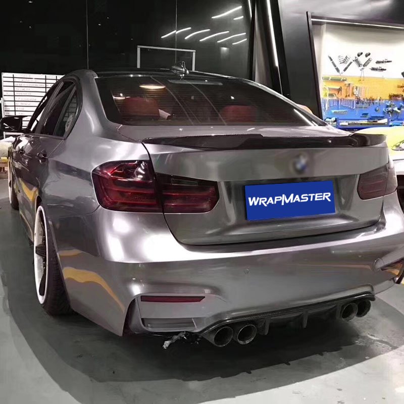 Wrapmaster 1.52*17m Auto Accessories Super Gloss Metallic Titanium Iron Car Film Vinyl Wrap