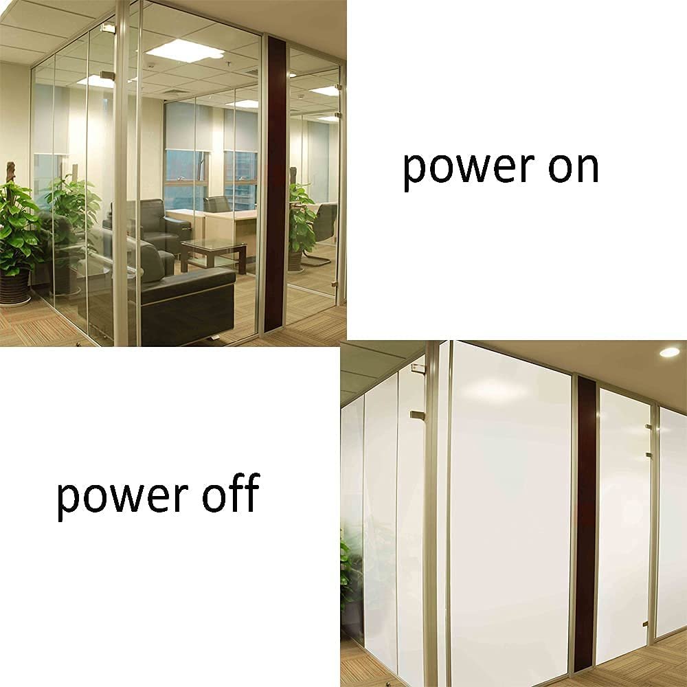 PDLC Smart Film Switchable Window Tint Electric Smart Glass for Home Office PET Clear UV Protection Window Film Milky White