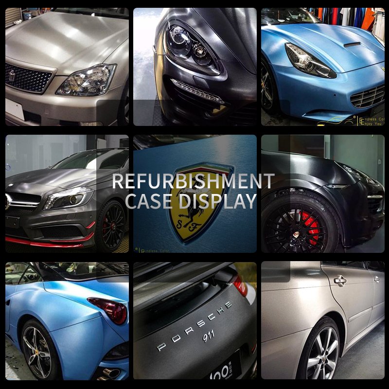 SCHANLEY Free Sample Car Vinyl Wrap Film Bicycle Furniture Sticker Metal Brushed Vinyl Film