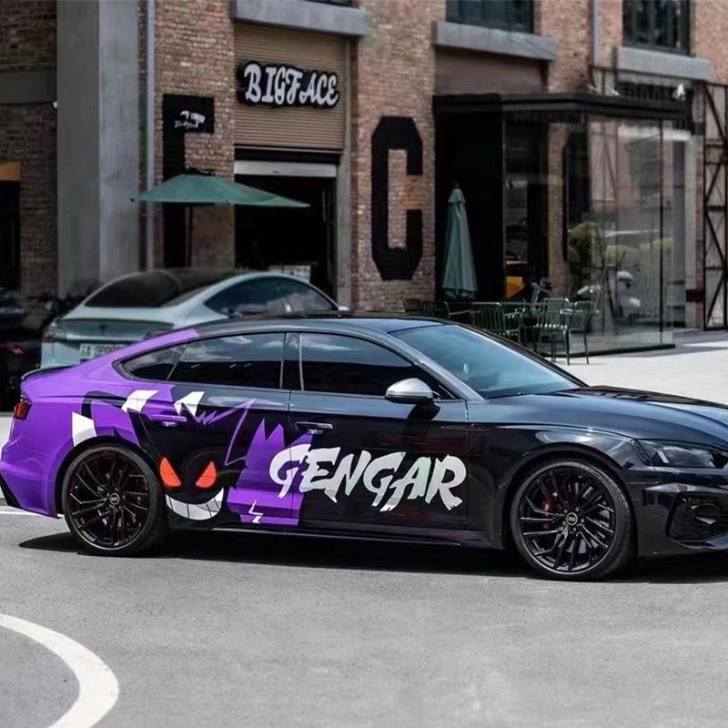 Factory Pattern Printing Custom Design Color Change Vinyl Foil Cartoon graffiti Gradient Auto Wrap Vinyl