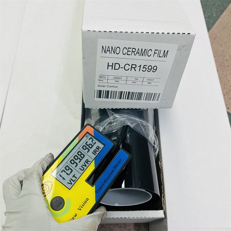 High crystal vision top heat reject 99% IRR nano ceramic gold tint car glass film HD-CR7099 UV99+SRC glass film
