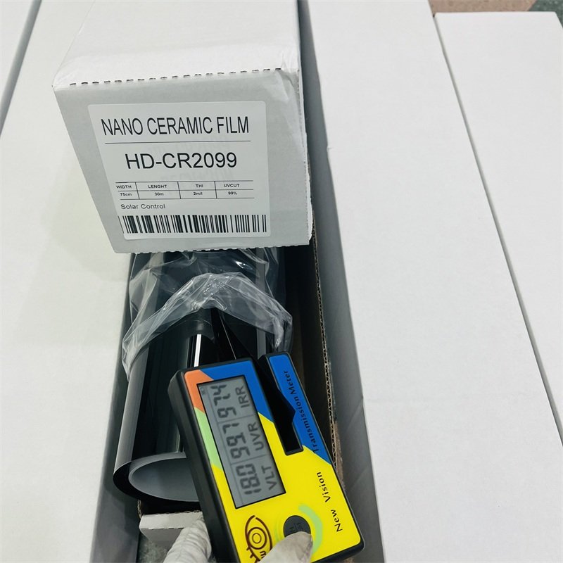 High crystal vision top heat reject 99% IRR nano ceramic gold tint car glass film HD-CR7099 UV99+SRC glass film
