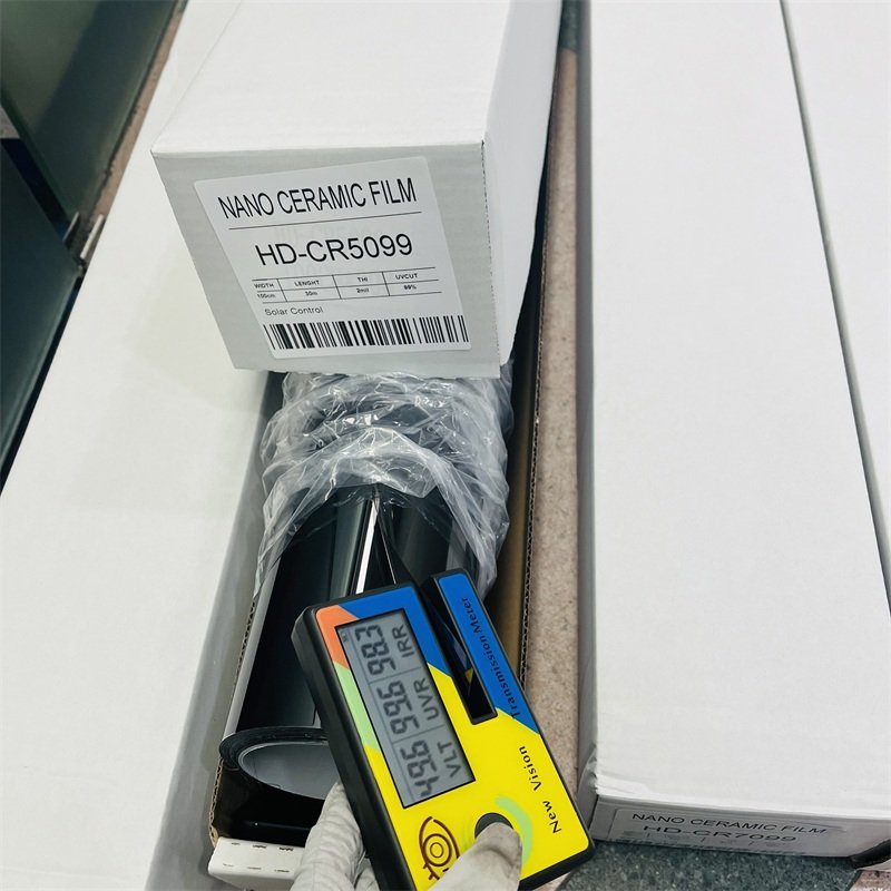 High crystal vision top heat reject 99% IRR nano ceramic gold tint car glass film HD-CR7099 UV99+SRC glass film