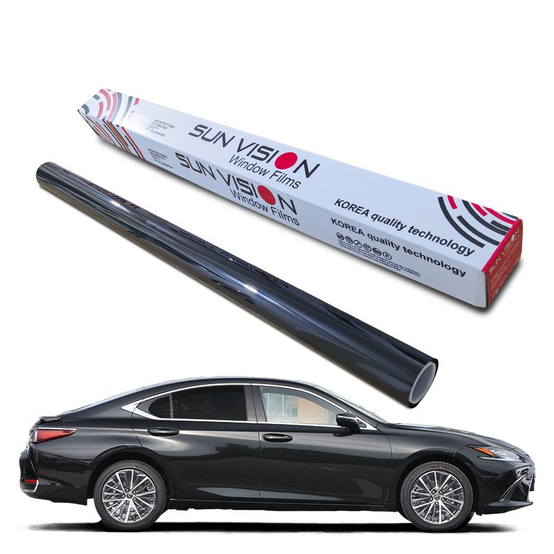 papel ahumado car window glass film clear vision UVR99% nano ceramic solar film IR sticker car windshield tint film