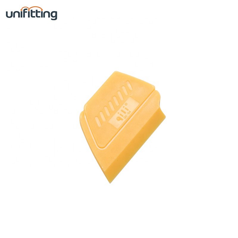car window glass wrapping tint film Install tools hard card PP material yellow mini squeegee