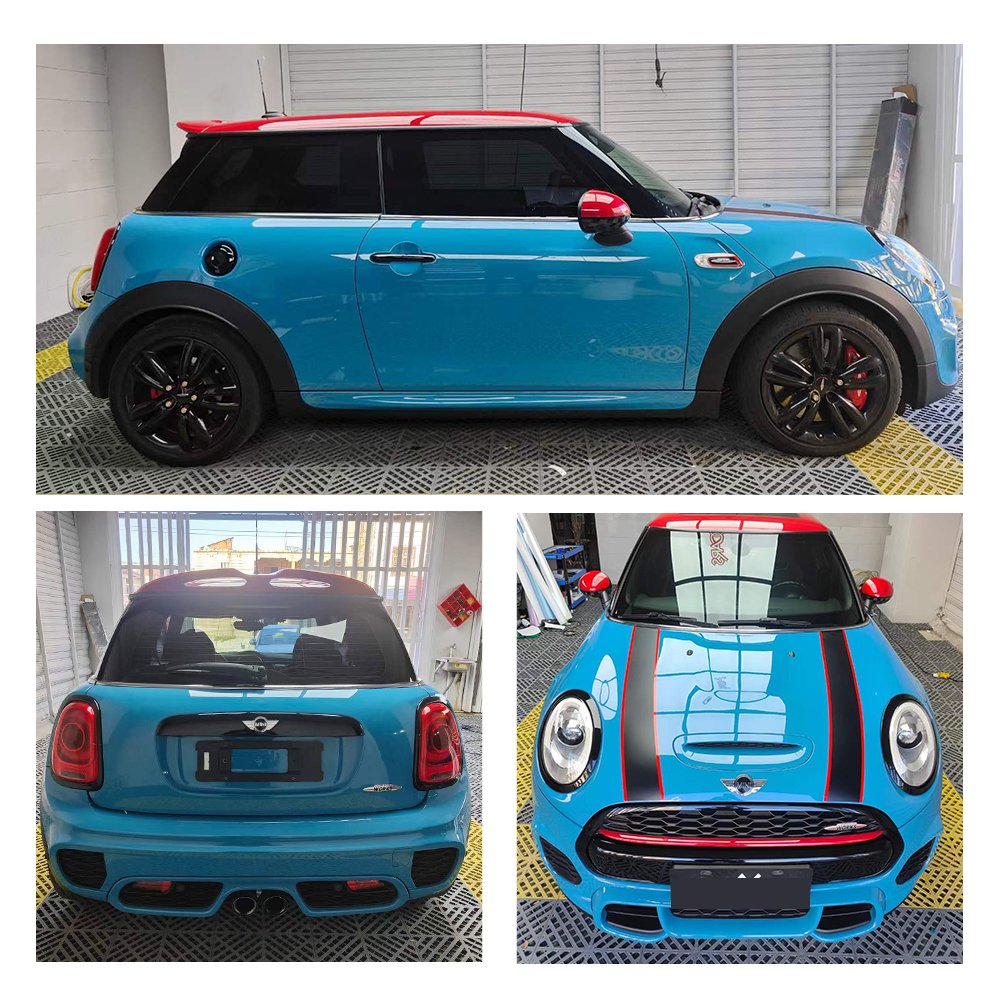 CARLAS Car Wrap Gloss Prussian Blue PPF Auto Body Stickers Self Adhesive Vehicle Wrapping Foil TPU Car Film