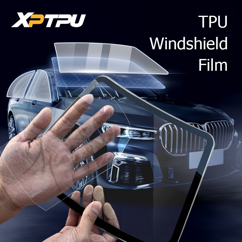 TPU Windshield Protection Sticker Explosion Proof Car Window Protection Films Anti Break TPU Windshield Film