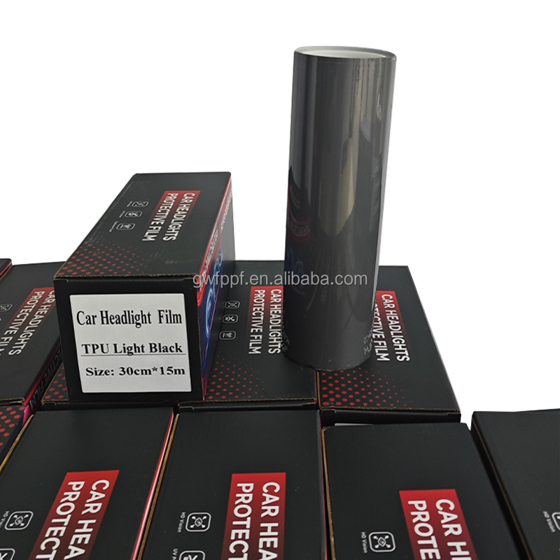 GWF High Clear Vision change tpu headlight tint film self healing black auto headlight PPF film TPU car lamp film