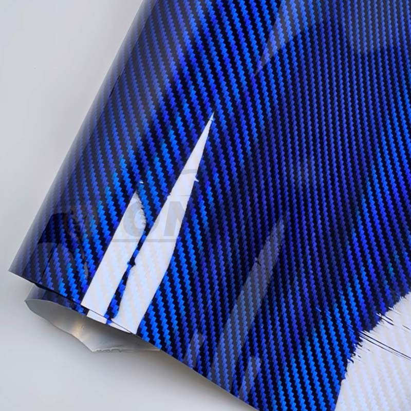 High Gloss Laser Rainbow Carbon Fiber Vinyl Car Stickers Motorcycle Body Stickers Car Film Covers Color Changing Wrap Foil