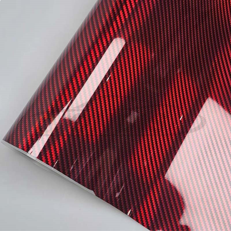 High Gloss Laser Rainbow Carbon Fiber Vinyl Car Stickers Motorcycle Body Stickers Car Film Covers Color Changing Wrap Foil