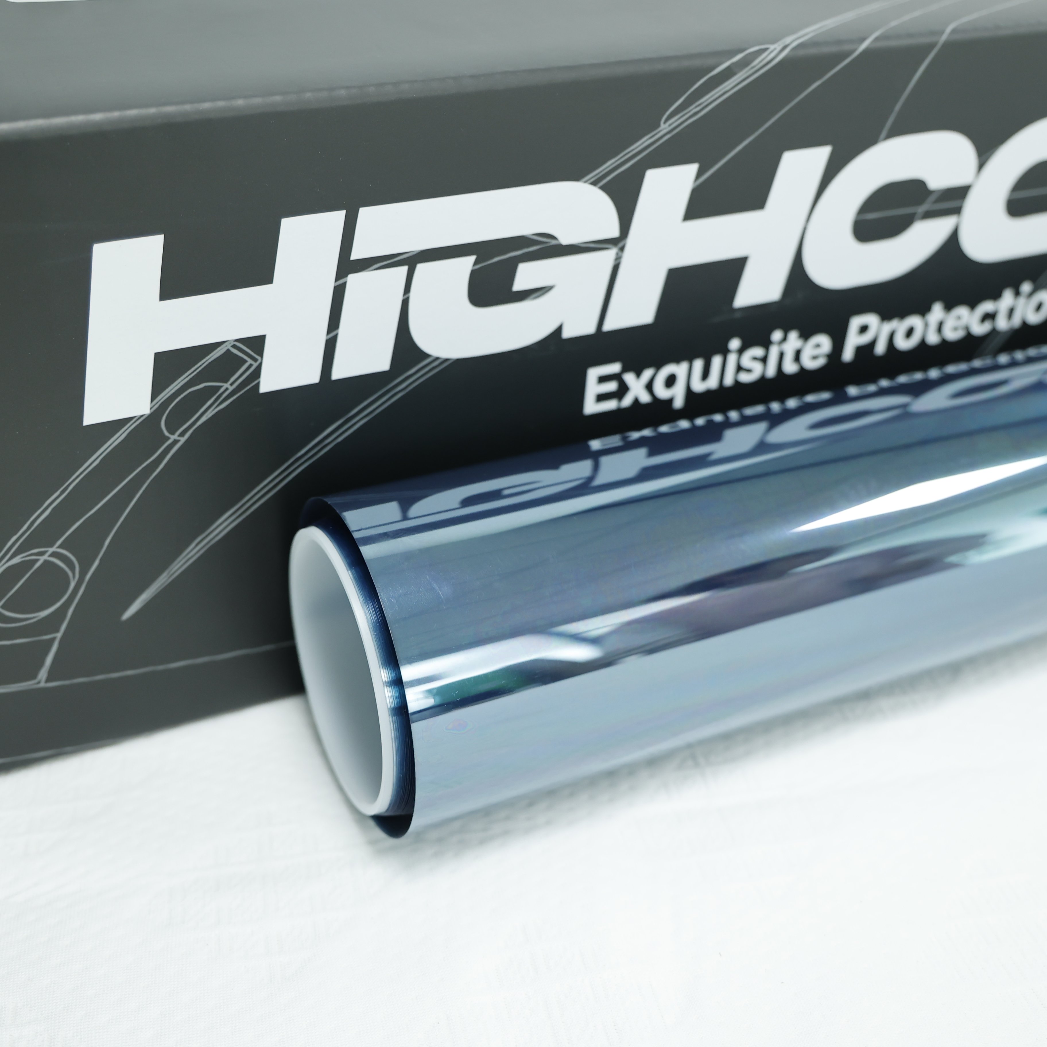 High Quality 6.5mil VLT73% PVC Car Wrap Film High Flexible Black Mystic Blue Self-Healing Glossy Anti-Scratches Color Car Films