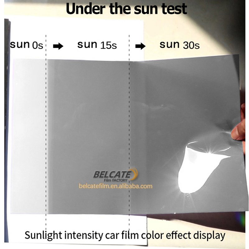 BELCATE Wholesale TPU Photochromic Headlight Film White to Purple Color Car Headlight Film Anti Scratch Self Healing