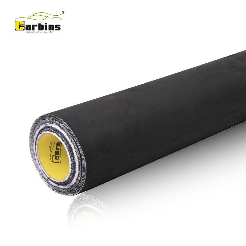 CARBINS High-end Black Alcantara Wrap Self Adhesive Alcantara Fabric For Car Interior 1.42*15M Pure Fabric