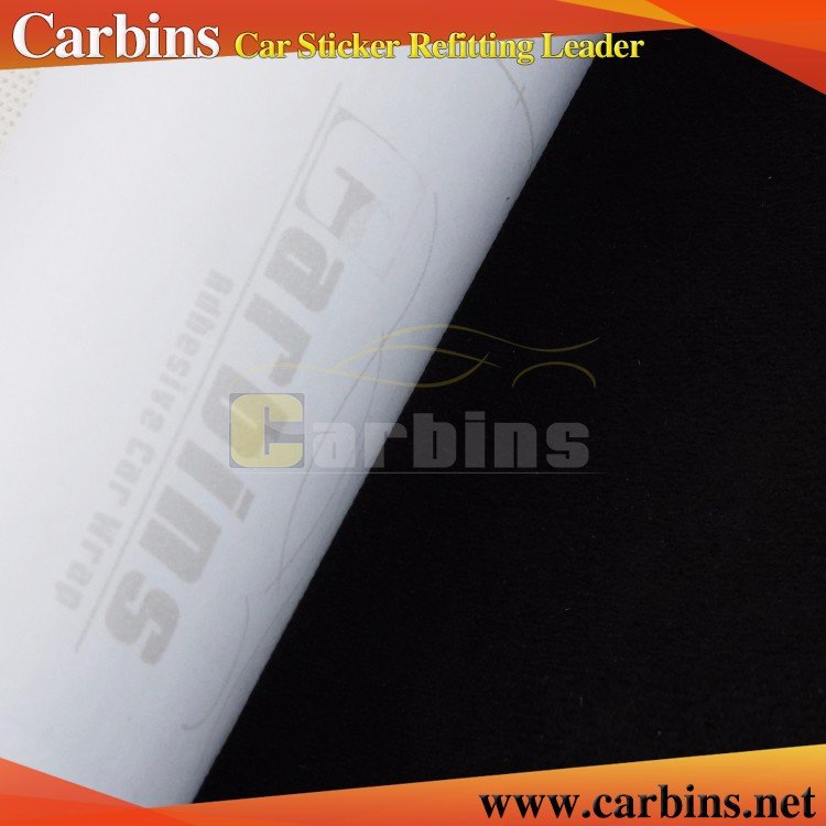 CARBINS High-end Black Alcantara Wrap Self Adhesive Alcantara Fabric For Car Interior 1.42*15M Pure Fabric