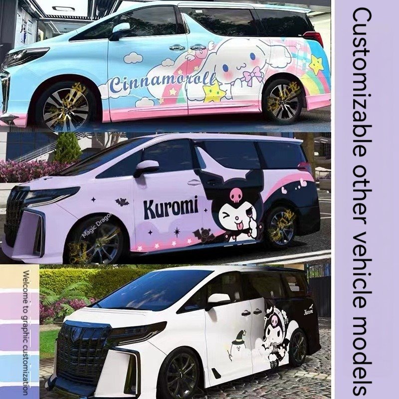 Custom 1.52*18m Cartoon Animal Graffiti Car Body Color Change Wrapping Vinyl Film Sticker
