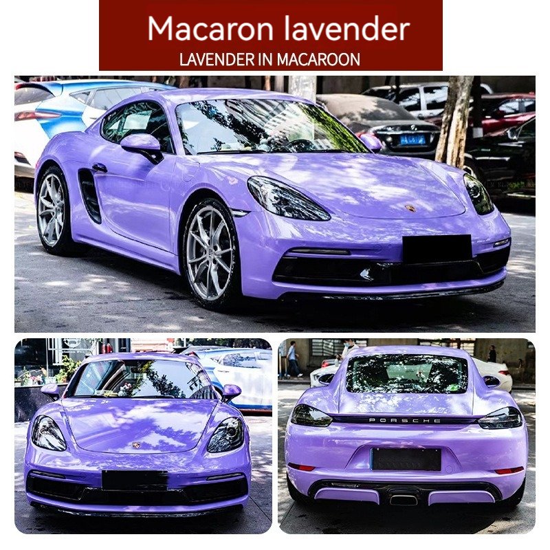 Car color change film Macaron crystal cherry blossom pink glossy vinyl gradient color full car film