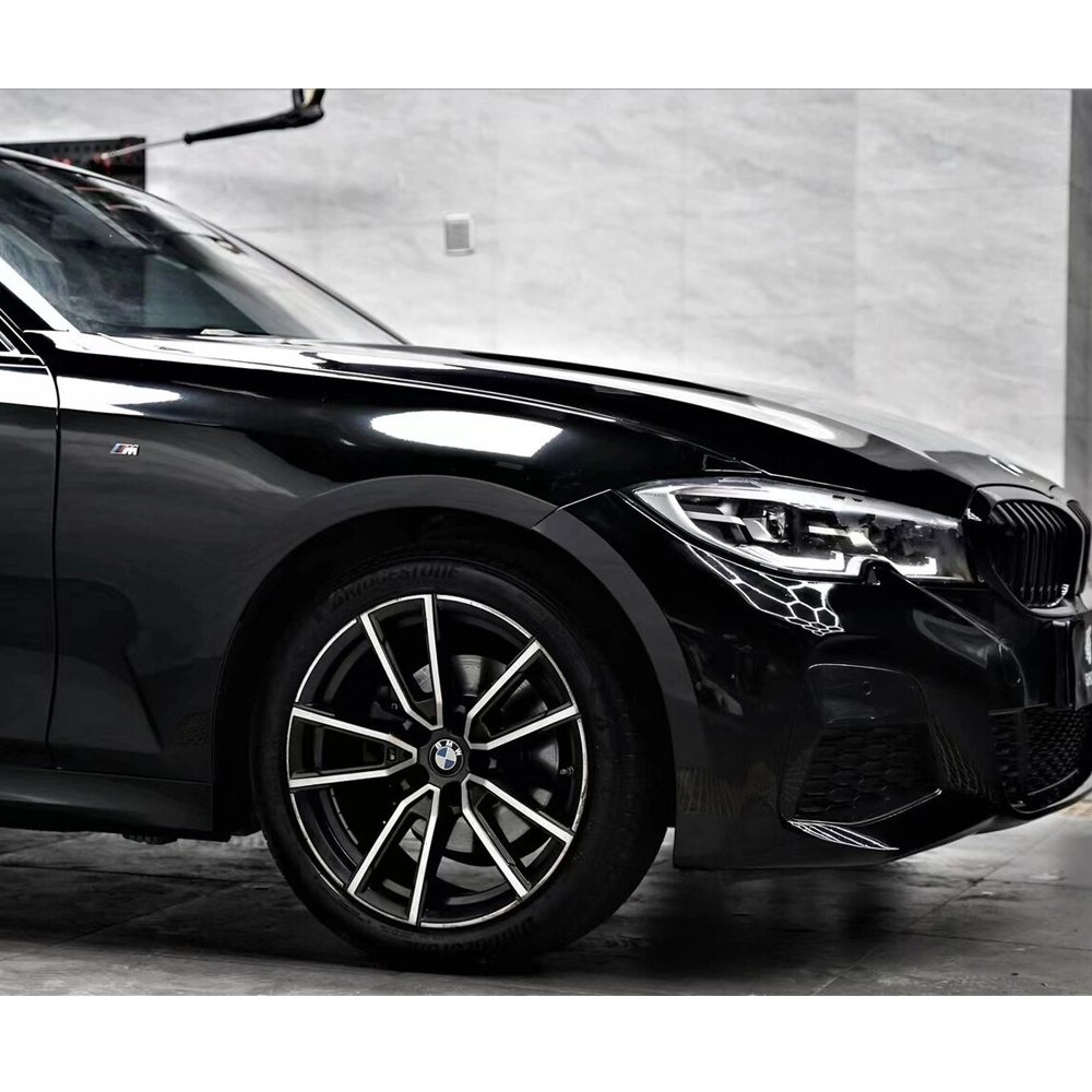 Premium PET Gloss Candy Black Vinyl Wrap Film Rolls For Car Black Glossy