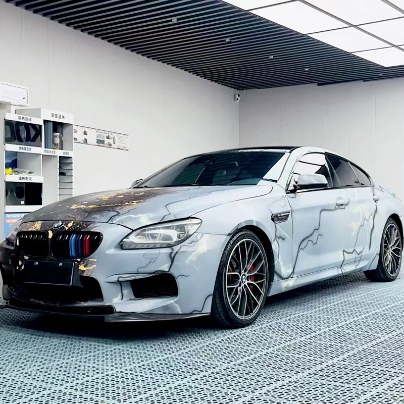 1.52*18m Personalized custom Logo design marble Full Body Car Sticker Film Auto Vinyl Wrap Cost