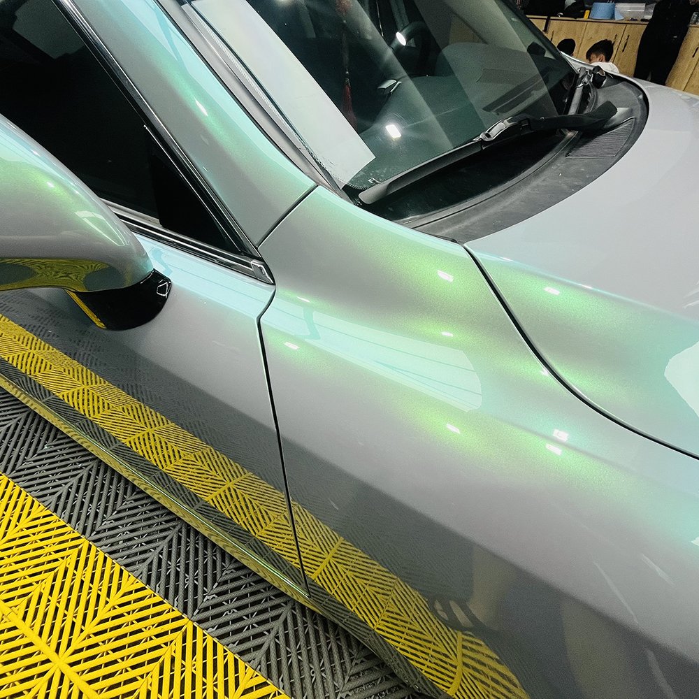 TSAUTOP 1.52*17m Infrared Proof Candy Flip Grey Green Colorful TPU PPF vehicle protection film