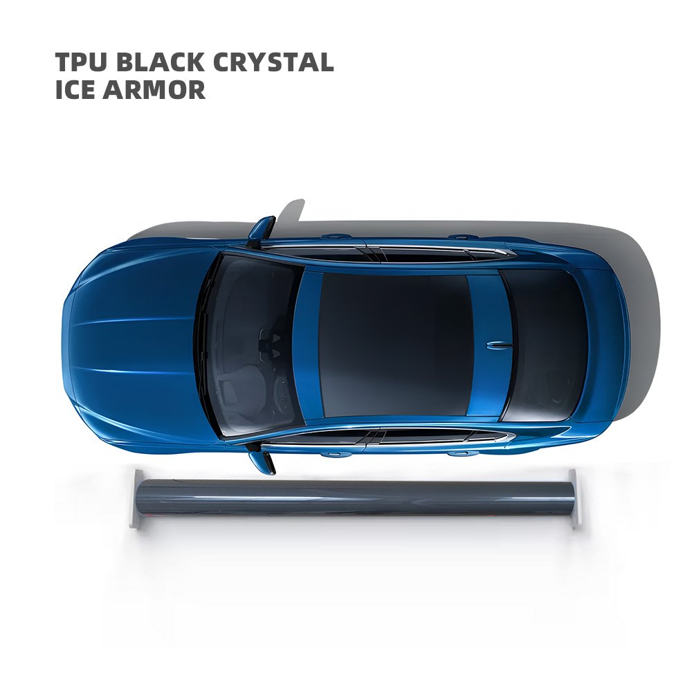 Self Healing TPU Car Sunroof Window Film Anti Scratch UV Proof Color Changing Protective PET for Body and Windshield Black