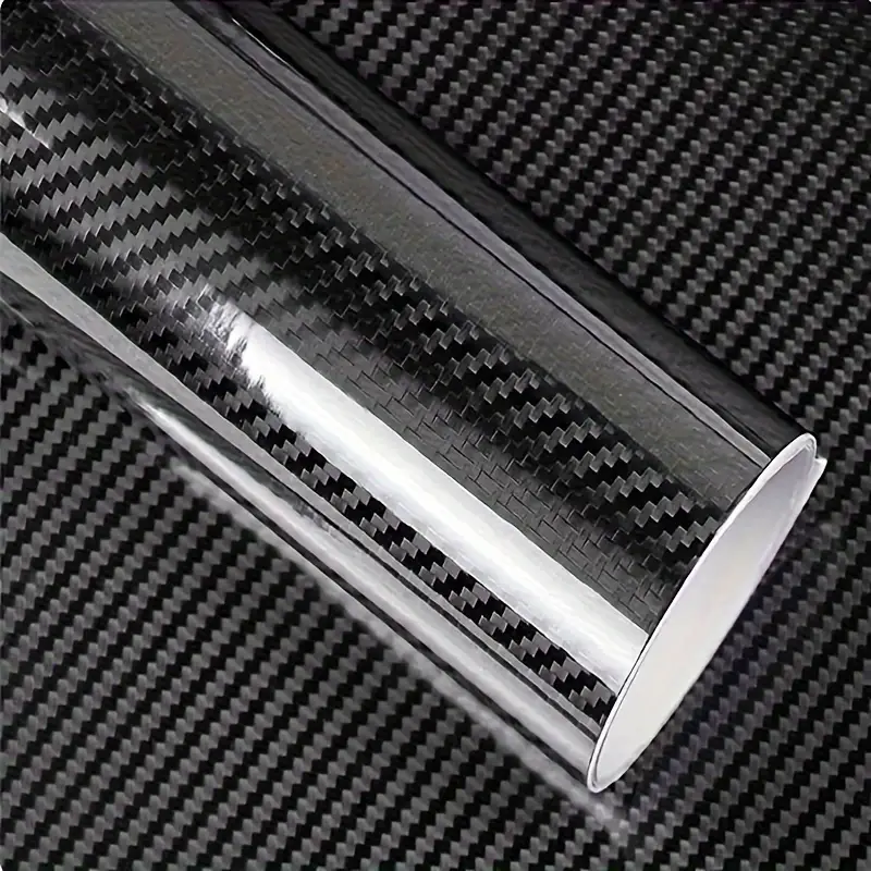 5D Gloss Carbon Fiber Vinyl Car Wrap 1.52*28M PVC Anti-Scratch Color-Changing UV Proof for Body and Window Tint