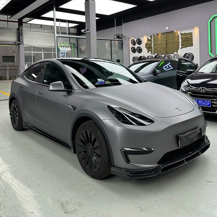No bubbles Easy To Install PVC Matte Volcanic Gray Vinyl Wrap PET FOR AMG Mountain Grey Auto Body Sticker Car Vinyl Wrap film