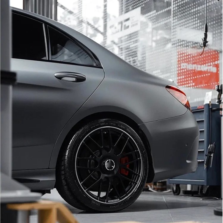 No bubbles Easy To Install PVC Matte Volcanic Gray Vinyl Wrap PET FOR AMG Mountain Grey Auto Body Sticker Car Vinyl Wrap film